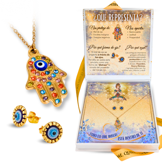 Cofre Regalo Mano Fatima y Ojo Turco