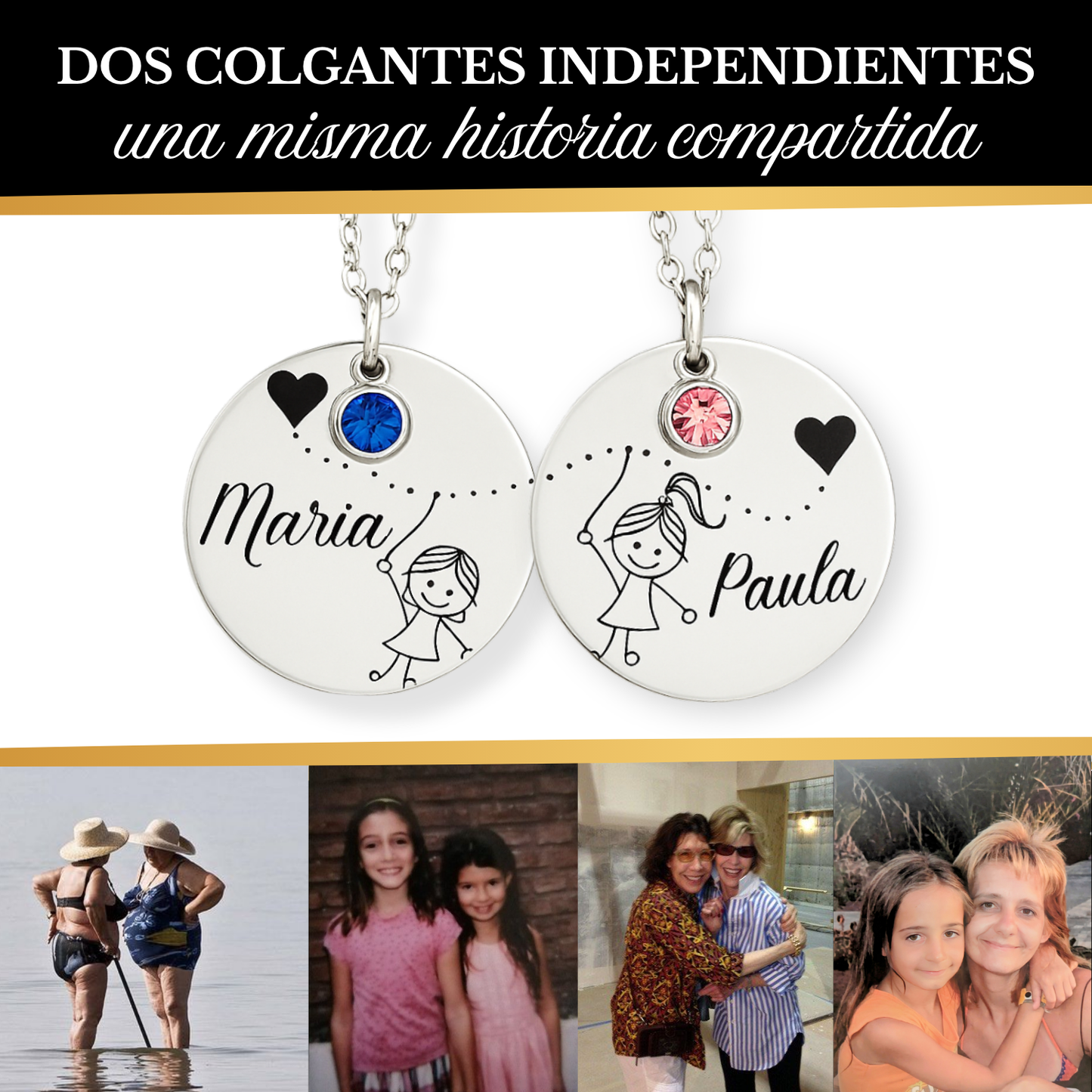 Colgantes Amigas - Hermanas
